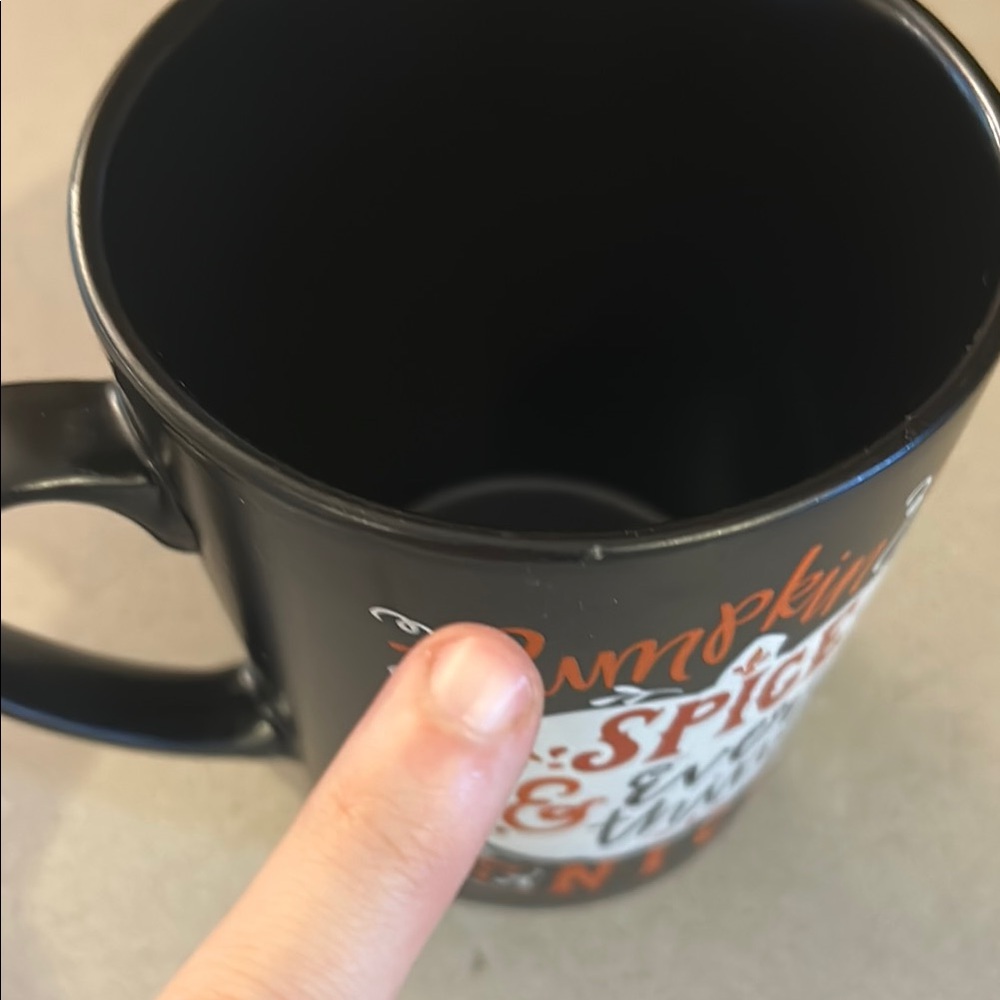 Black and Orange Halloween Fall Autumn Pumpkin Spice Mug - Picture 9 of 9